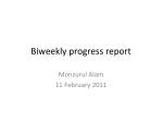 Biweekly progress report - slide 1