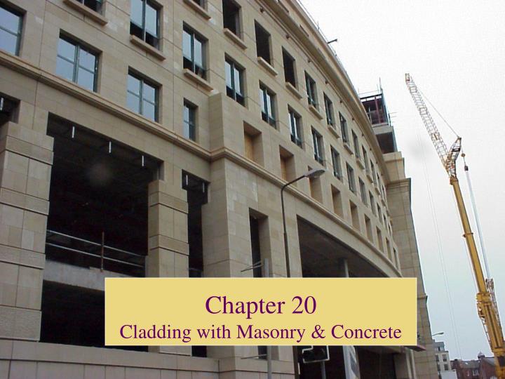 chapter 20 cladding with masonry concrete