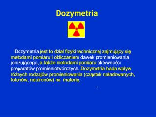 dozymetria
