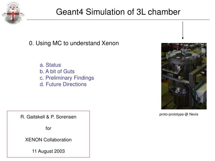 0 using mc to understand xenon