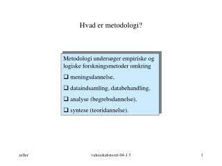 hvad er metodologi