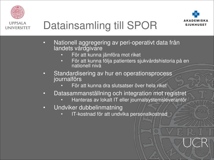 datainsamling till spor