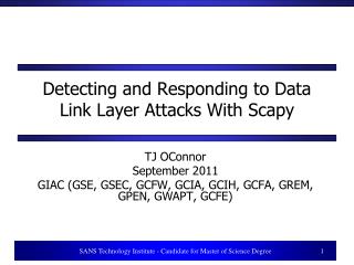 Detecting and Responding to Data Link Layer Attacks With Scapy