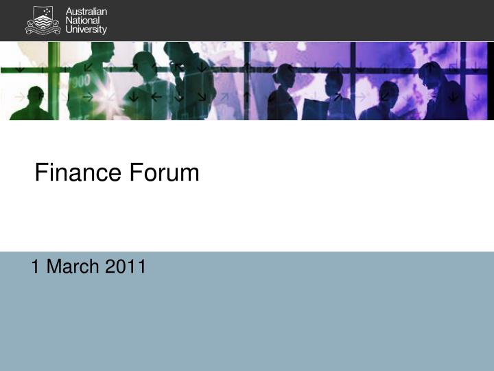 finance forum