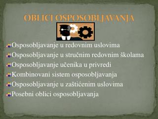 oblici osposobljavanja