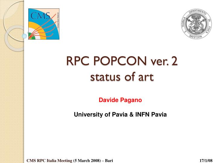 rpc popcon ver 2 status of art