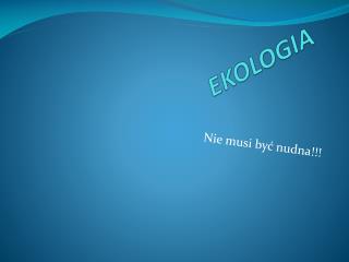 ekologia