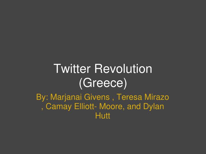 twitter revolution greece
