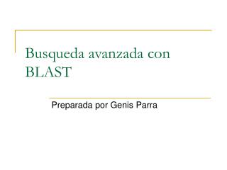 busqueda avanzada con blast