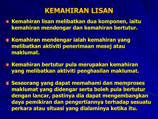 kemahiran lisan