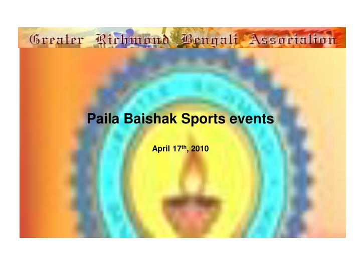 paila baishak sports events april 17 th 2010
