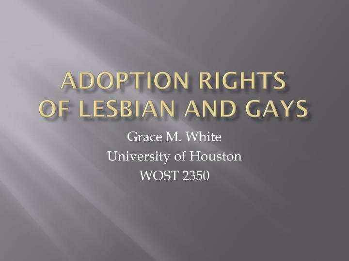 adoption rights of lesbian and gays