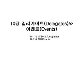 10 delegates events