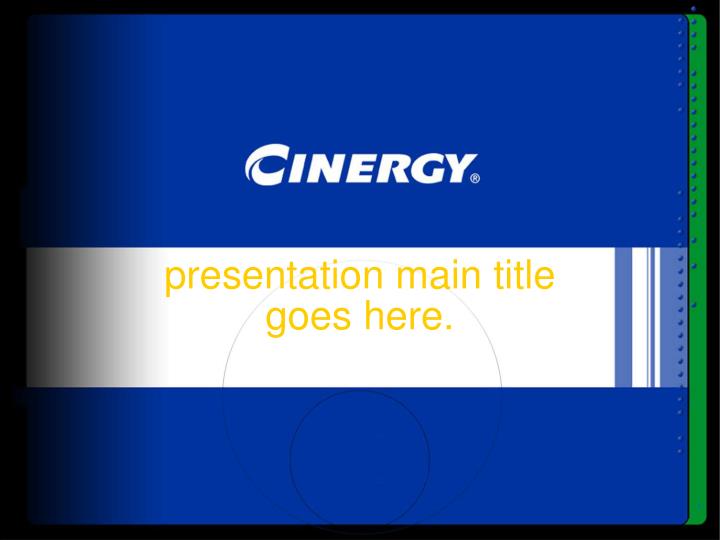 presentation main title goes here