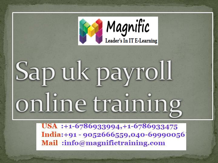 sap uk payroll online training
