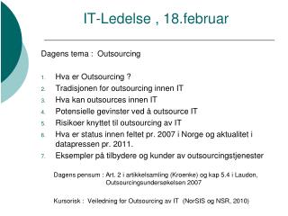 it ledelse 18 februar