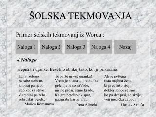 ŠOLSKA TEKMOVANJA