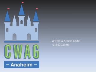 Wireless Access Code: 9166703926
