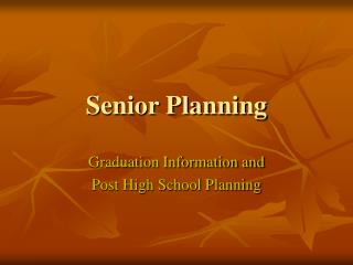 Senior Planning