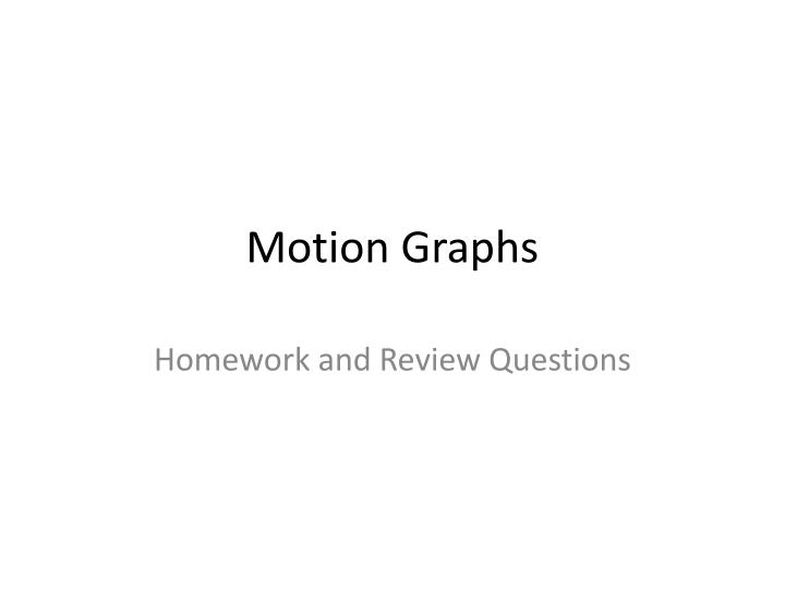 motion graphs