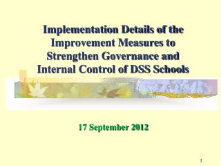 Implementation Details of the Improvement Measures to Strengthen Governance and