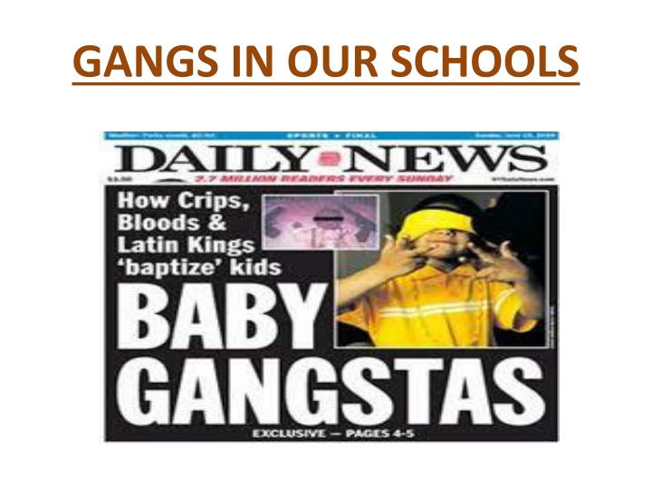 gangs in our schools