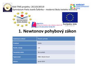 1 newtonov pohybov z kon