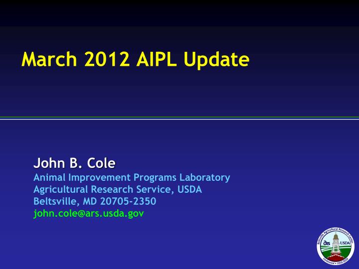 march 2012 aipl update
