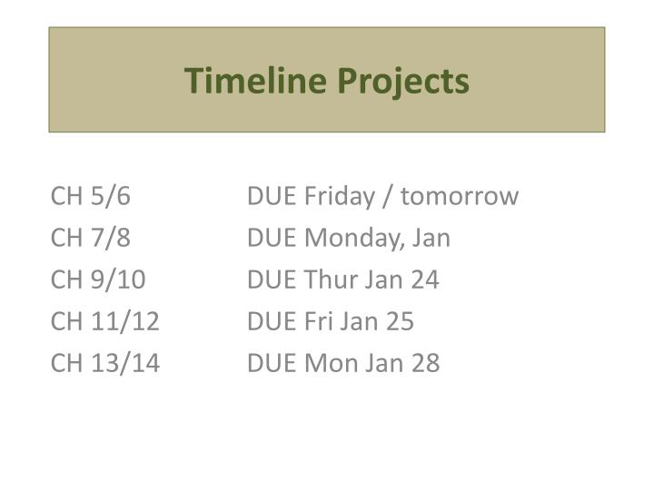 timeline projects