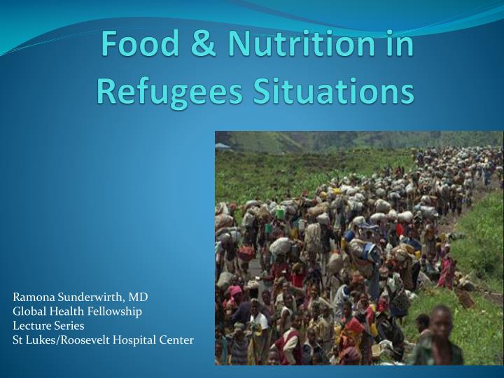 food nutrition in refugees situations