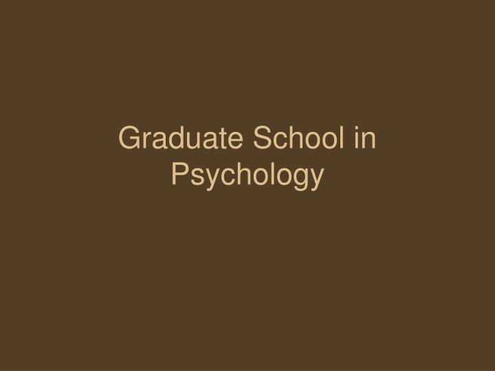graduate school in psychology