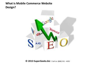 What is Mobile Commerce Website Design?