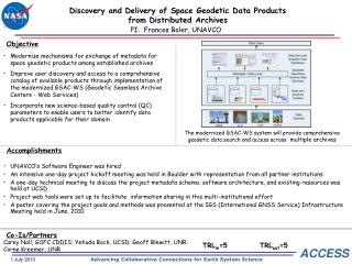Discovery and Delivery of Space Geodetic Data Products from Distributed Archives
