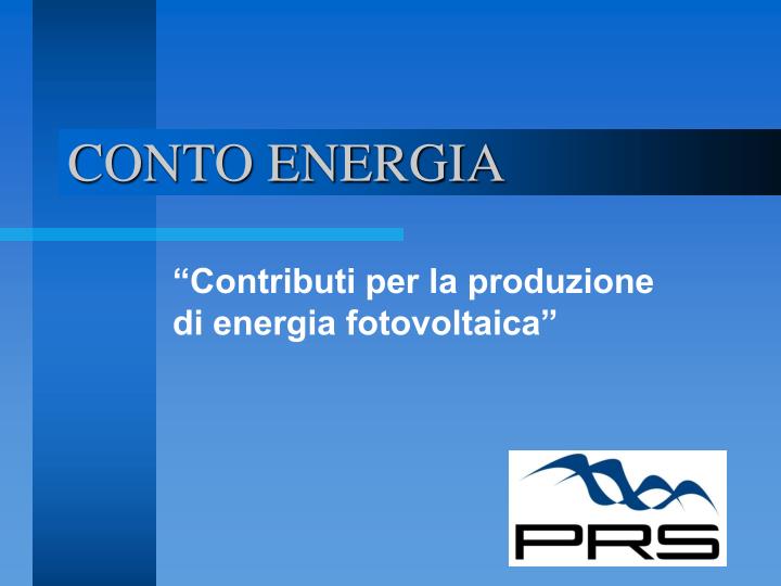 conto energia