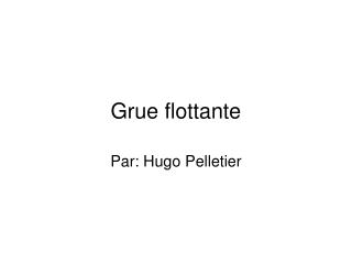 grue flottante