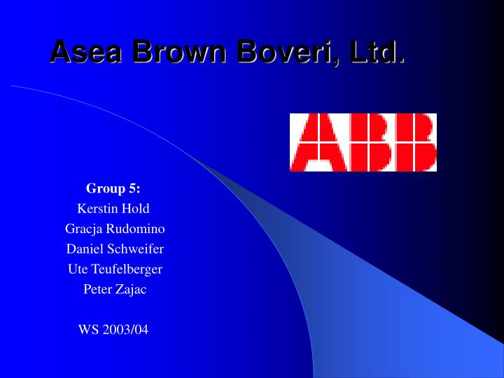 asea brown boveri ltd