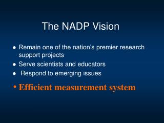 The NADP Vision