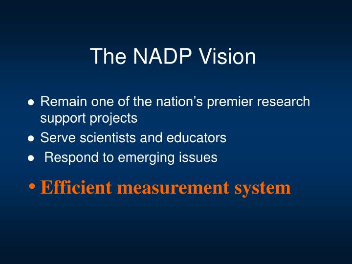 the nadp vision