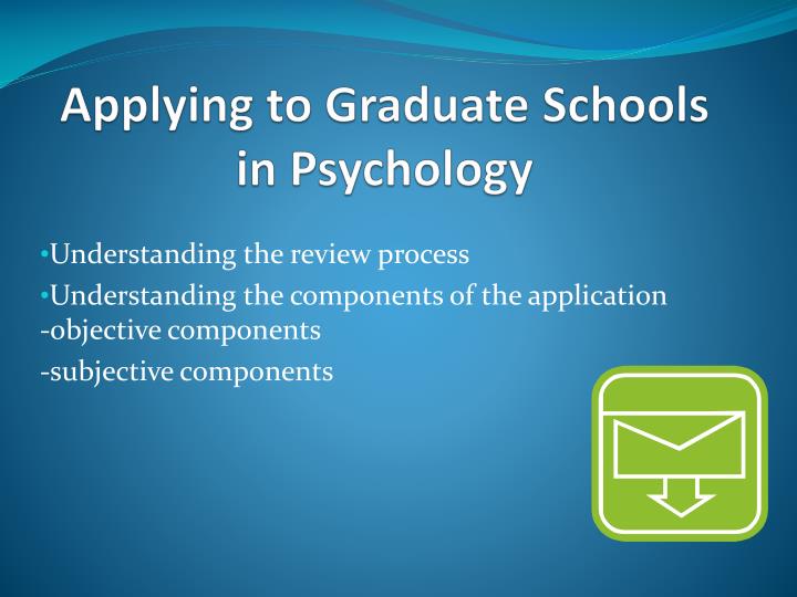 applying to graduate schools in psychology