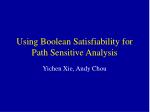 Enhancing Path Sensitivity Analysis via Boolean Satisfiability Techniques - slide 1