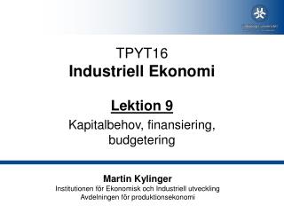 tpyt16 industriell ekonomi