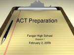 ACT Preparation - slide 1