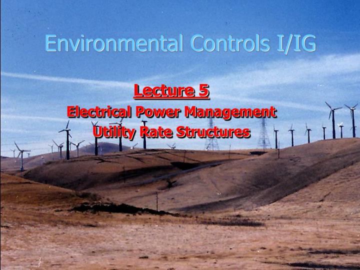 environmental controls i ig
