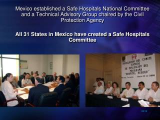National Committee for Evaluation, Diagnosis and Certification of Safe Hospitals in Mexico
