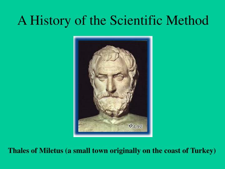 a history of the scientific method