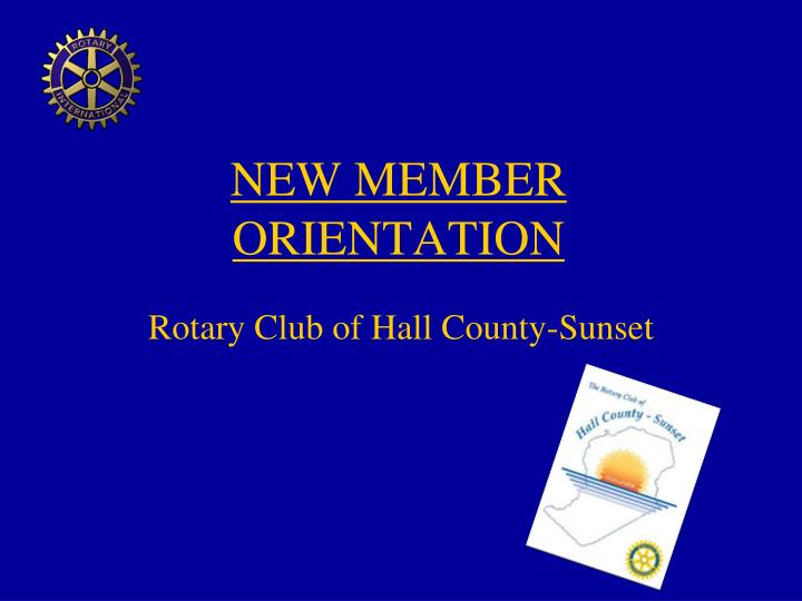 new member orientation