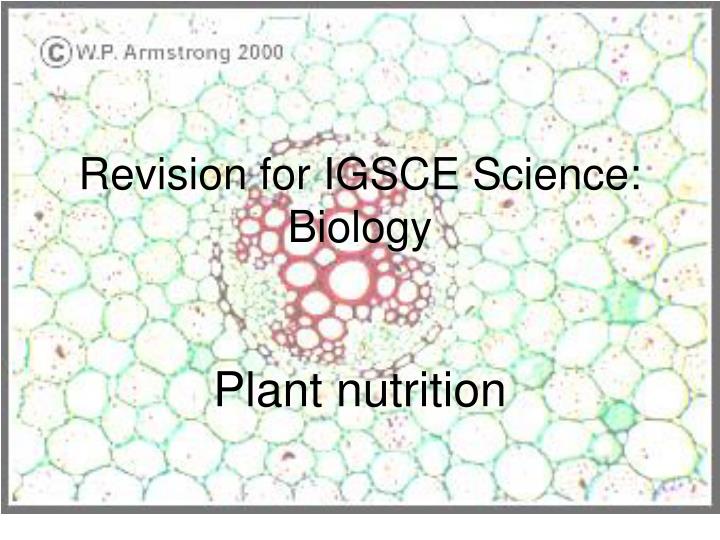 revision for igsce science biology