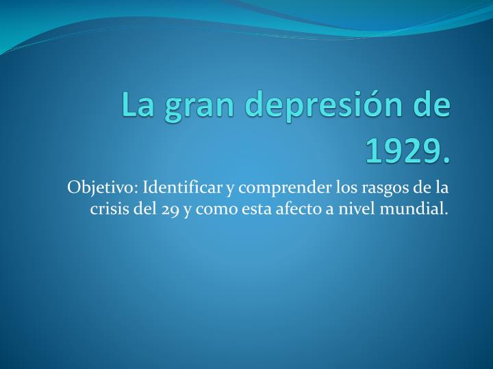 la gran depresi n de 1929