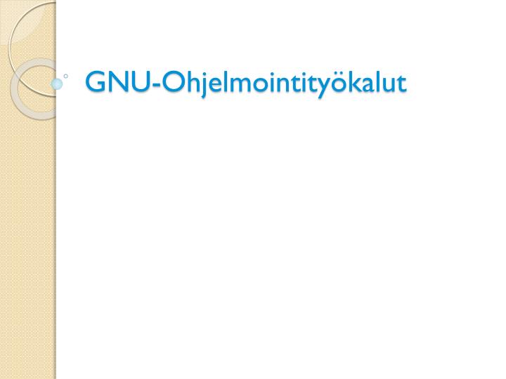 gnu ohjelmointity kalut