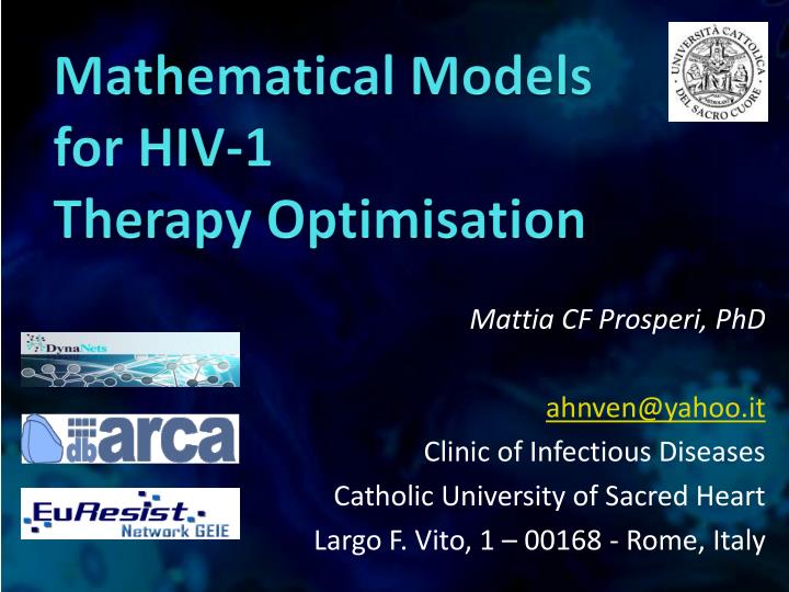 mathematical models for hiv 1 therapy optimisation